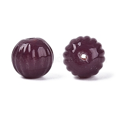 Handmade Ribbed Lampwork Beads&nbsp;LAMP-N042-04H