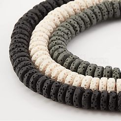 3 Strands 3 Colors Natural Lava Rock Beads Strands&nbsp;G-OC0002-83