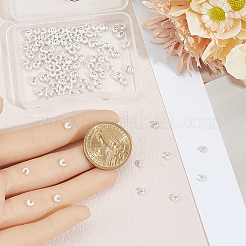 160Pcs Brass Crimp Beads Covers&nbsp;FIND-BBC0004-88