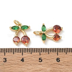 SHEGRACE Brass Colorful Cubic Zirconia Charms&nbsp;XGRQ4G282-670G