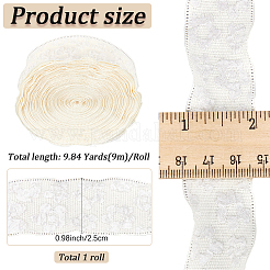 Flower Polyester Ribbons&nbsp;SRIB-WH20020-053A-02