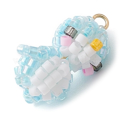 Seed Beads Beaded Charms&nbsp;PALLOY-MZ00318-02