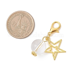 Acrylic Round Beads & Alloy Pendant Decorations&nbsp;HJEW-JM04639