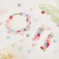 150Pcs 15 Colors Transparent Glass Bead Caps&nbsp;GLAA-PH0004-05