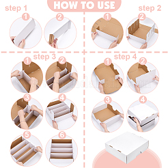 4 Grids Paper Packing Boxes&nbsp;CON-WH0089-249A