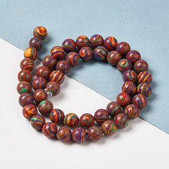 Synthetic Malachite Dyed Beads Strands&nbsp;G-P507-02A-03