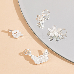 4Pcs 4 Styles 925 Sterling Silver Pendants Sets&nbsp;STER-GO0001-39
