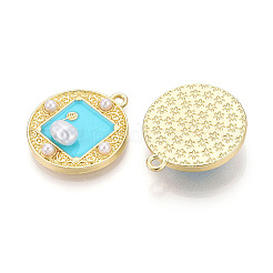 Rack Plating Alloy Enamel Pendants&nbsp;ENAM-N066-12KCG