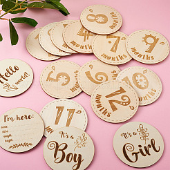 Basswood Milestone Cards&nbsp;WOOD-TA0001-41C