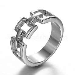 Tarnish Resistant 316L Surgical Stainless Steel Rings&nbsp;RJEW-P116-07-17mm