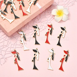 15Pcs 3 Colors Alloy Enamel Big Pendants&nbsp;ENAM-YW0008-92
