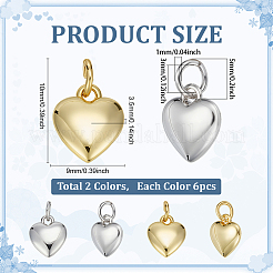 12Pcs 2 Colors Brass Pendants&nbsp;KK-ME0001-57