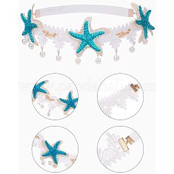 Handmade Lace Women Headband&nbsp;OHAR-PH0001-06
