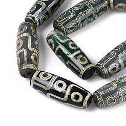 Tibetan Style dZi Agate Beads Strands&nbsp;G-N357-03A-01
