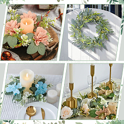 Spun Silk Cloth with PE Plastic Garland for Candle&nbsp;AJEW-WH0314-804A