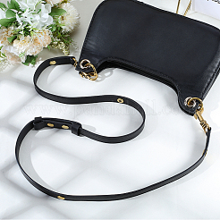 Adjustable Black Imitation Leather Bag Straps&nbsp;PURS-GL0001-05G