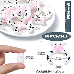 Cow Silicone Focal Beads&nbsp;SIL-CJC0001-13