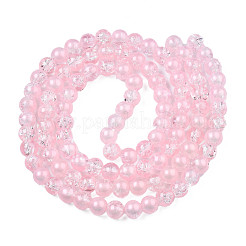 Translucent Crackle Glass Beads Strands&nbsp;CCG-T003-01B