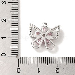 Brass Micro Pave Clear Cubic Zirconia Charms&nbsp;LS-KK-G499-08P