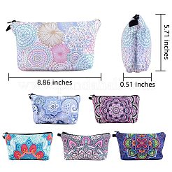 6Pcs 6 Colors Polyester Tarp Zip Cosmetic Pouches&nbsp;ABAG-SZ0001-25
