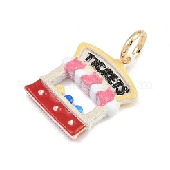 Amusement Park Brass Enamel Pendants&nbsp;KK-CBA7736-01G