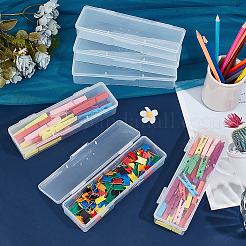 Translucent Plastic Mini Tool Storage Boxes with Hinged Lid&nbsp;CON-WH0086-168