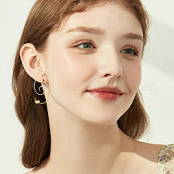 4 Pairs Brass Ear Studs&nbsp;EJEW-BBC0001-48