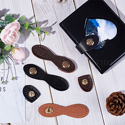 4 Sets 2 Colors PU Imitation Leather Sew on Bag Snap Buckle&nbsp;FIND-GF0005-45