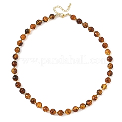 Natural Amber Beaded Necklaces&nbsp;NJEW-JN06656
