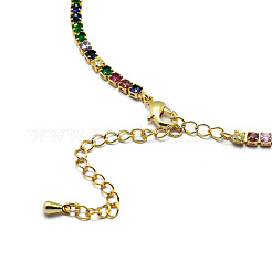 Brass Tennis Necklaces&nbsp;NJEW-I104-14G