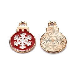 Christmas Alloy Enamel Pendants&nbsp;X-ENAM-D047-17G-03
