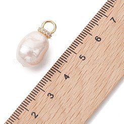 Electroplated Glass Imitation Pearl Pendants&nbsp;PALLOY-JF05266-01