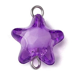 Transparent Acrylic Star Connector Charms&nbsp;PALLOY-JF02814