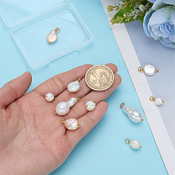 10Pcs 5 Style Natural Cultured Freshwater Pearl Pendants&nbsp;PALLOY-PH01788