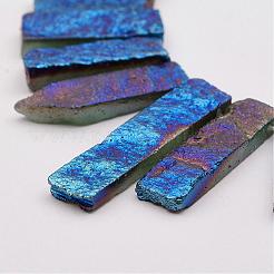 Electroplate Natural Green Aventurine Beads Strands&nbsp;G-P297-D04