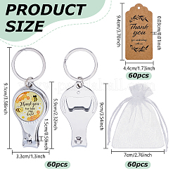 60Pcs Iron & Resin Nail Clipper Keychain&nbsp;MRMJ-WA0001-10A