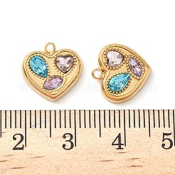 304 Stainless Steel Heart Pendants&nbsp;STAS-H483-37G-02