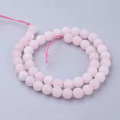 Natural Rose Quartz Bead Strands&nbsp;G-G735-59F-8mm