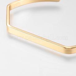 Brass Cuff Bangles&nbsp;X-BJEW-K153-01B