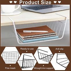 8Pcs 2 Colors Iron Bedside Hanging Storage Basket&nbsp;ODIS-WA0001-13