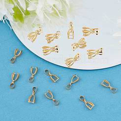 120Pcs Brass Ice Pick Pinch Bails&nbsp;FIND-SC0003-01G