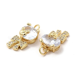 Rack Plating Brass Cubic Zirconia Pendants&nbsp;KK-G456-09G