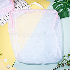 2Pcs Polyester Mesh Zipper Laundry Bags with Handles&nbsp;ABAG-TA0002-18C