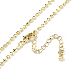 Rack Plating Brass Ball Chain Necklaces for Women&nbsp;NJEW-K382-12A-G