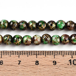 Baking Paint Glass Beads Strands&nbsp;DGLA-N003-6mm-B07
