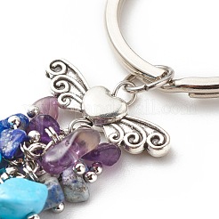 Natural & Synthetic Gemstone Beaded Keychain&nbsp;KEYC-JKC00345-02