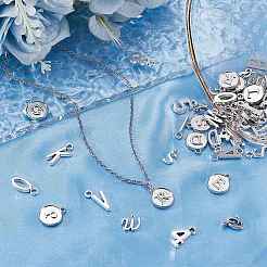 Letter A~Z & Number 0~9 Tibetan Style Alloy Charms&nbsp;FIND-BM0001-15P