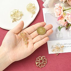 5Pcs 5 Styles Alloy Lapel Pins for Clothes&nbsp;JEWB-CJ0003-23