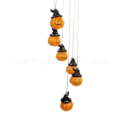 LED Solar Powered Pumpkin Jack-O'-Lantern Wind Chime&nbsp;HJEW-I009-05