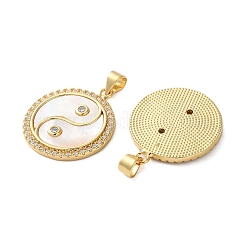 Brass Micro Pave Cubic Zirconia Pendants&nbsp;KK-U070-31G